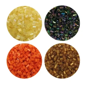 Kesme Cam Boncuk 2mm - 4 Renk - Toplam 80 Gram - BNC435