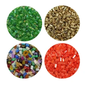 Kesme Cam Boncuk 2mm - 4 Renk - Toplam 80 Gram - BNC436