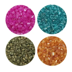 Kesme Cam Boncuk 2mm - 4 Renk - Toplam 80 Gram - BNC438