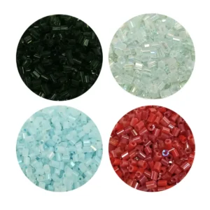 Kesme Cam Boncuk 2mm - 4 Renk - Toplam 80 Gram - BNC439