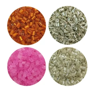 Kesme Cam Boncuk 2mm - 4 Renk - Toplam 80 Gram - BNC441