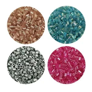 Kesme Cam Boncuk 2mm - 4 Renk - Toplam 80 Gram - BNC442