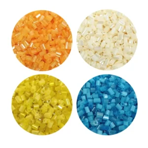 Kesme Cam Boncuk 2mm - 4 Renk - Toplam 80 Gram - BNC443