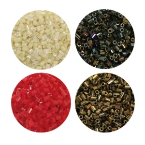 Kesme Cam Boncuk 2mm - 4 Renk - Toplam 80 Gram - BNC444