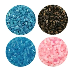 Kesme Cam Boncuk 2mm - 4 Renk - Toplam 80 Gram - BNC446