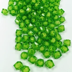 Küp Boncuk İçten Boncuklu Bileklik Çanta Boncuğu 10 mm 50 gr Yeşil - BNC450