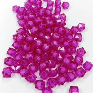 Küp Boncuk İçten Boncuklu Bileklik Çanta Boncuğu 10 mm 50 gr Mor - BNC451