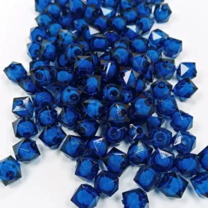 Küp Boncuk İçten Boncuklu Bileklik Çanta Boncuğu 10 mm 50 gr Koyu Mavi - BNC453