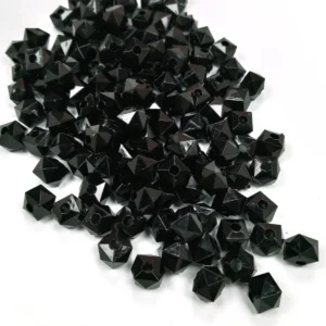 Küp Boncuk İçten Boncuklu Bileklik Çanta Boncuğu 10 mm 50 gr Siyah - BNC457