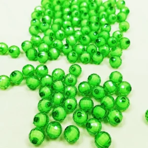 Dünya Boncuk İçten Boncuklu Bileklik Çanta Boncuğu 10 mm 50 gr Yeşil - BNC460