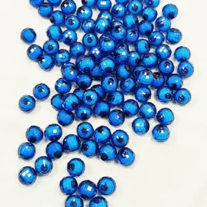 Dünya Boncuk İçten Boncuklu Bileklik Çanta Boncuğu 10 mm 50 gr Mavi - BNC465