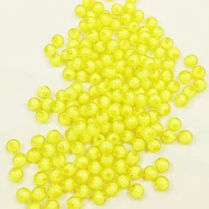 Yuvarlak Boncuk İçten Boncuklu Bileklik Çanta Boncuğu 8 mm 50 gr Sarı - BNC467