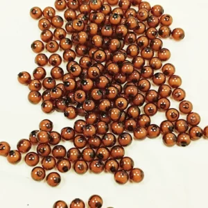 Yuvarlak Boncuk İçten Boncuklu Bileklik Çanta Boncuğu 8 mm 50 gr Kahverengi - BNC469