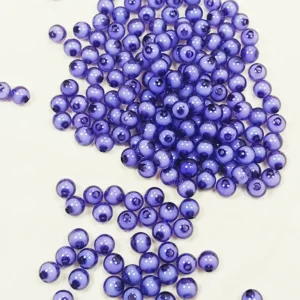 Yuvarlak Boncuk İçten Boncuklu Bileklik Çanta Boncuğu 8 mm 50 gr Eflatun - BNC472