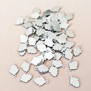 Oya Abiye Bileklik Kolye Pleksi Metalik Plastik Pul Gümüş Renk 8 gram 60 adet - BNC504