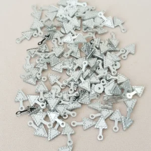 Oya Abiye Bileklik Kolye Pleksi Metalik Plastik Pul Gümüş Renk 8 gram 95 adet - BNC505
