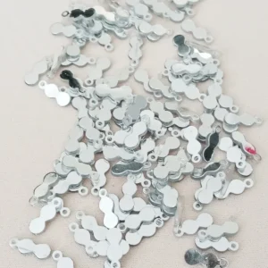 Oya Abiye Bileklik Kolye Pleksi Metalik Plastik Pul Gümüş Renk 8 gram 100 adet - BNC508