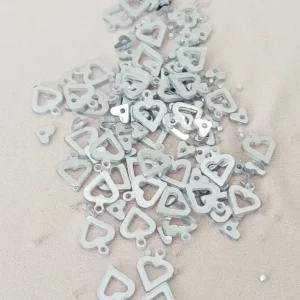 Oya Abiye Bileklik Kolye Pleksi Metalik Plastik Pul Gümüş Renk 8 gram 100 adet - BNC511