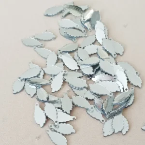 Oya Abiye Bileklik Kolye Pleksi Metalik Plastik Pul Gümüş Renk 8 gram 70 adet - BNC512