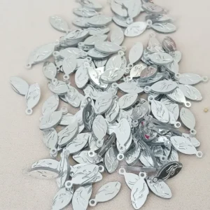 Oya Abiye Bileklik Kolye Pleksi Metalik Plastik Pul Gümüş Renk 8 gram 110 adet - BNC515