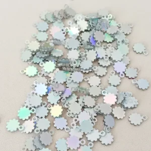 Oya Abiye Bileklik Kolye Pleksi Metalik Plastik Pul Gümüş Renk 8 gram 100 adet - BNC518