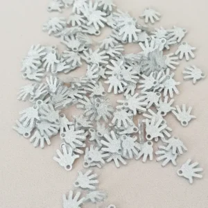 Oya Abiye Bileklik Kolye Pleksi Metalik Plastik Pul Gümüş Renk 8 gram 95 adet - BNC519