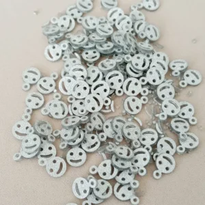 Oya Abiye Bileklik Kolye Pleksi Metalik Plastik Pul Gümüş Renk 8 gram 85 adet - BNC525