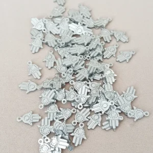 Oya Abiye Bileklik Kolye Pleksi Metalik Plastik Pul Gümüş Renk 8 gram 80 adet - BNC526