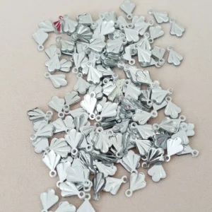 Oya Abiye Bileklik Kolye Pleksi Metalik Plastik Pul Gümüş Renk 8 gram 125 adet - BNC527