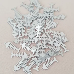 Oya Abiye Bileklik Kolye Pleksi Metalik Plastik Pul Gümüş Renk 8 gram 50 adet - BNC529