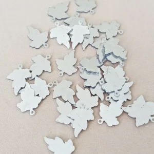 Oya Abiye Bileklik Kolye Pleksi Metalik Plastik Pul Gümüş Renk 8 gram 30 adet - BNC532