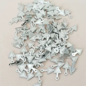 Oya Abiye Bileklik Kolye Pleksi Metalik Plastik Pul Gümüş Renk 24 gram 285 adet - BNC565
