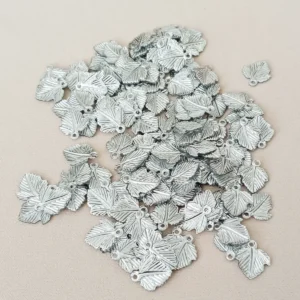 Oya Abiye Bileklik Kolye Pleksi Metalik Plastik Pul Gümüş Renk 24 gram 390 adet - BNC567