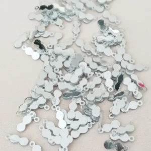 Oya Abiye Bileklik Kolye Pleksi Metalik Plastik Pul Gümüş Renk 24 gram 300 adet - BNC568