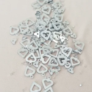 Oya Abiye Bileklik Kolye Pleksi Metalik Plastik Pul Gümüş Renk 24 gram 300 adet - BNC571