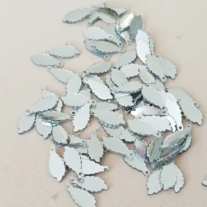 Oya Abiye Bileklik Kolye Pleksi Metalik Plastik Pul Gümüş Renk 24 gram 210 adet - BNC572