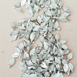 Oya Abiye Bileklik Kolye Pleksi Metalik Plastik Pul Gümüş Renk 24 gram 390 adet - BNC574
