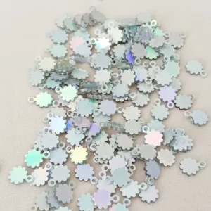 Oya Abiye Bileklik Kolye Pleksi Metalik Plastik Pul Gümüş Renk 24 gram 300 adet - BNC578