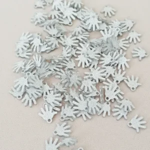 Oya Abiye Bileklik Kolye Pleksi Metalik Plastik Pul Gümüş Renk 24 gram 285 adet - BNC579