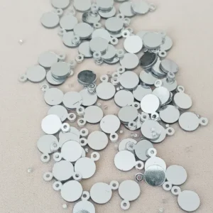 Oya Abiye Bileklik Kolye Pleksi Metalik Plastik Pul Gümüş Renk 24 gram 225 adet - BNC580