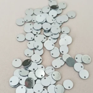 Oya Abiye Bileklik Kolye Pleksi Metalik Plastik Pul Gümüş Renk 24 gram 255 adet - BNC583