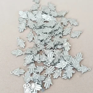 Oya Abiye Bileklik Kolye Pleksi Metalik Plastik Pul Gümüş Renk 24 gram 240 adet - BNC586