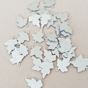Oya Abiye Bileklik Kolye Pleksi Metalik Plastik Pul Gümüş Renk 24 gram 90 adet - BNC592
