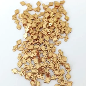 Oya Abiye Bileklik Kolye Pleksi Metalik Plastik Pul Altın Renk 8 gram 100 adet - BNC476