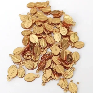 Oya Abiye Bileklik Kolye Pleksi Metalik Plastik Pul Altın Renk 8 gram 90 adet - BNC478