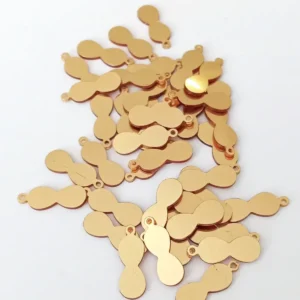 Oya Abiye Bileklik Kolye Pleksi Metalik Plastik Pul Altın Renk 8 gram 40 adet - BNC480