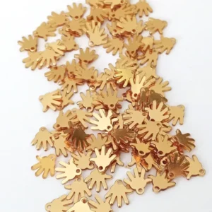 Oya Abiye Bileklik Kolye Pleksi Metalik Plastik Pul Altın Renk 8 gram 100 adet - BNC485