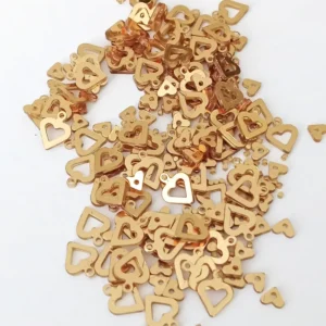 Oya Abiye Bileklik Kolye Pleksi Metalik Plastik Pul Altın Renk 8 gram 100 adet - BNC488