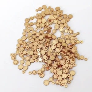 Oya Abiye Bileklik Kolye Pleksi Metalik Plastik Pul Altın Renk 8 gram 100 adet - BNC498