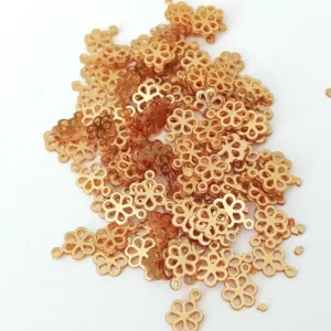 Oya Abiye Bileklik Kolye Pleksi Metalik Plastik Pul Altın Renk 24 gram 300 adet - BNC539
